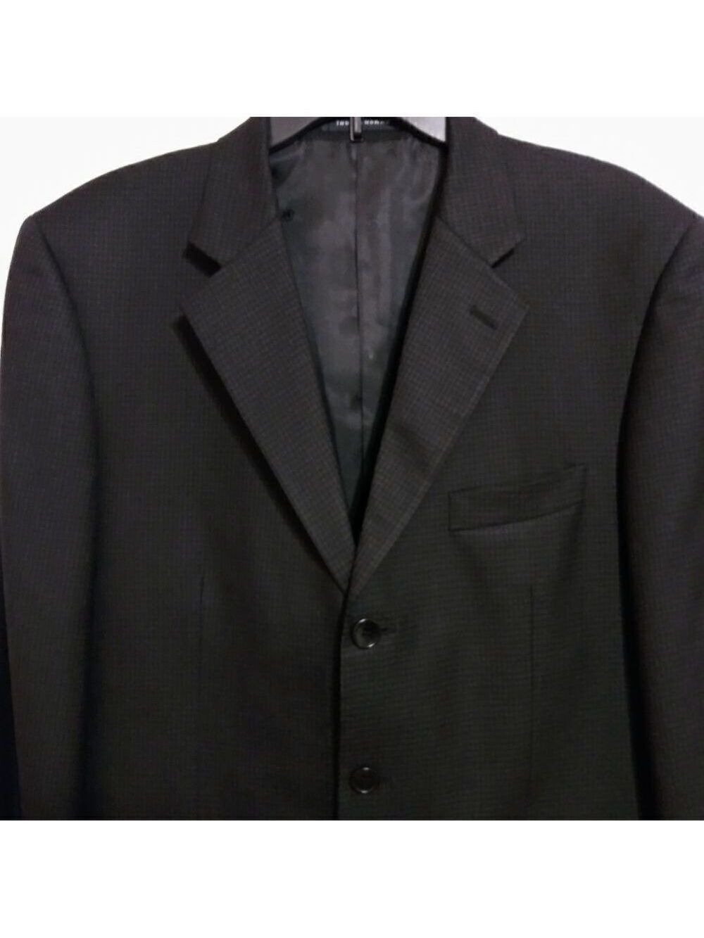 Indian Homme Blazer Jacket Wool Grey Black Size 40R - Picture 2 of 13